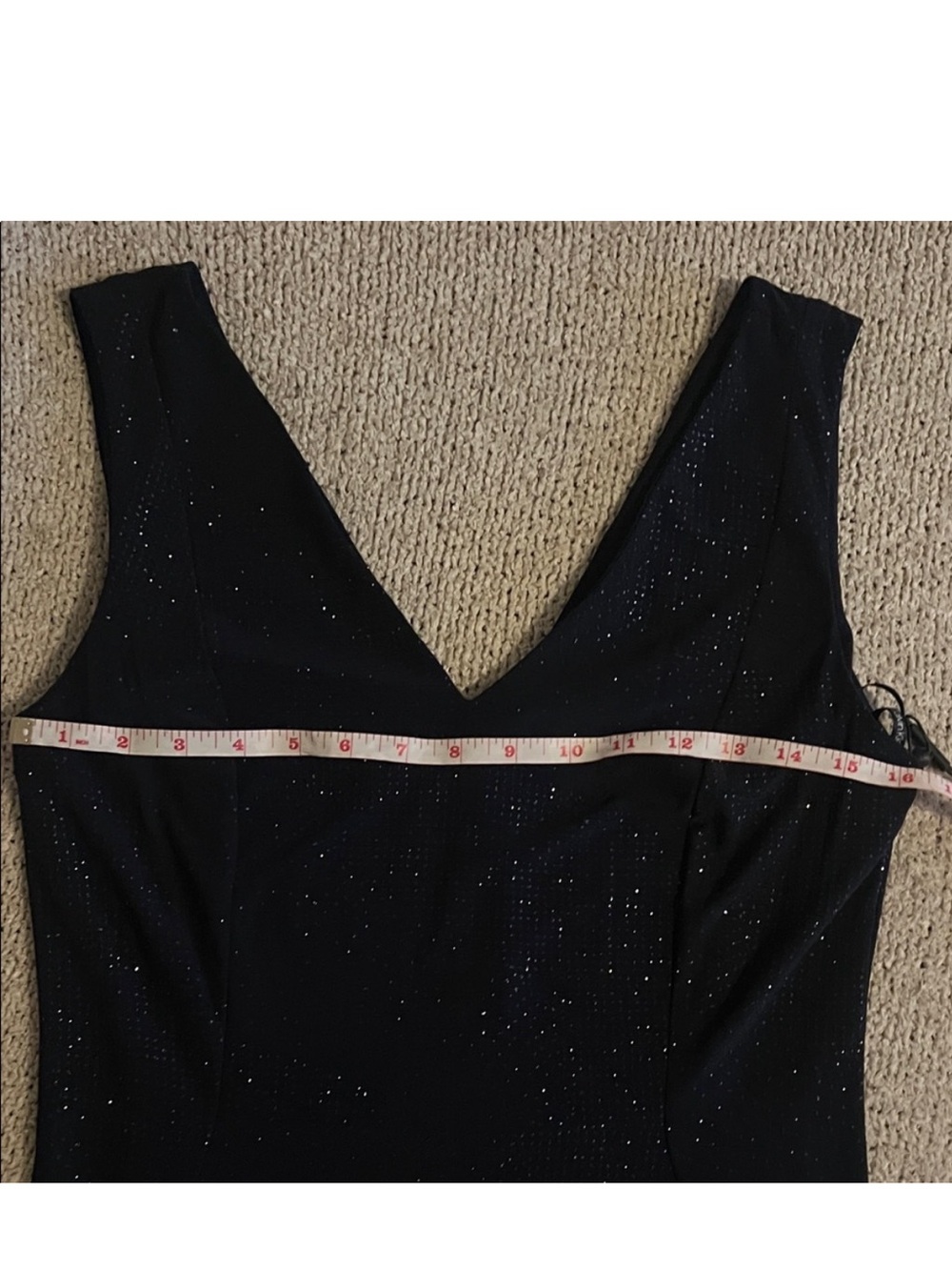 Calvin Klein Navy blue Sleeveless Midi Dress w/Subtle Sparkle, womens size 6 - Picture 7 of 8
